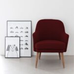 ⁦كرسي رمادي كتان - sz309⁩ - الصورة ⁦3⁩