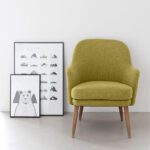 ⁦كرسي رمادي كتان - sz309⁩ - الصورة ⁦6⁩