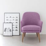 ⁦كرسي رمادي كتان - sz309⁩ - الصورة ⁦7⁩