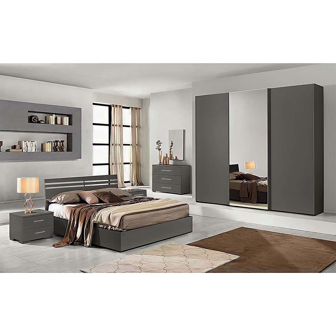 غرفة نوم رمادي - غرف نوم ماستر مودرن