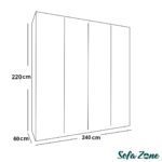 ⁦غرفة نوم خشب 5 قطع أبيض*بيج-szr05⁩ - الصورة ⁦3⁩