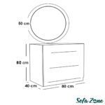 ⁦غرفة نوم خشب 5 قطع أبيض*بيج-szr05⁩ - الصورة ⁦5⁩