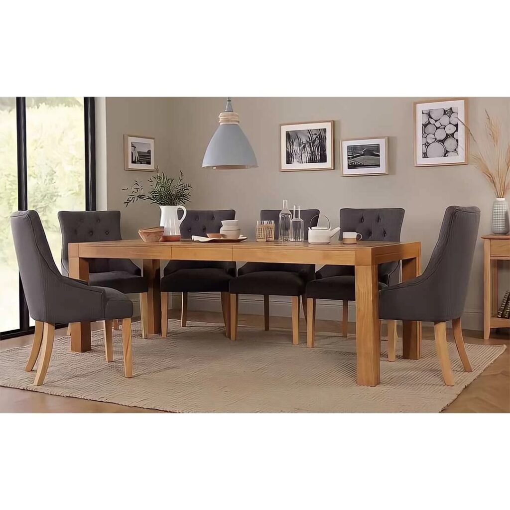 اشكال سفرة مودرن - كراسي سفرة خشب زان