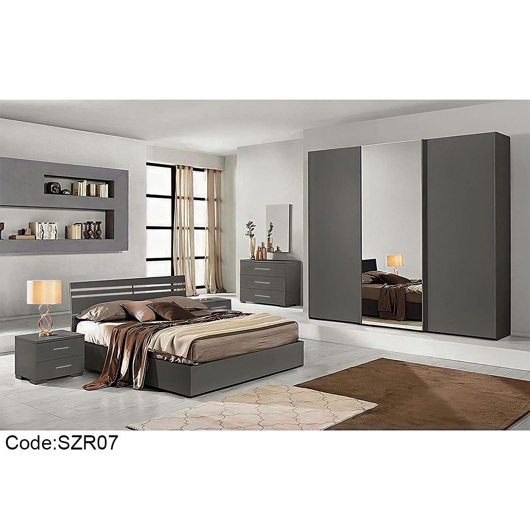 SZR07 غرفة نوم رمادي 5 قطع - szr07 - الصورة 1